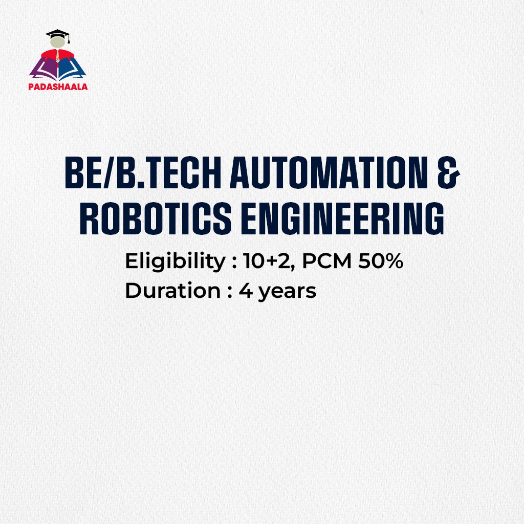 BE/Btech Automation & Robotics